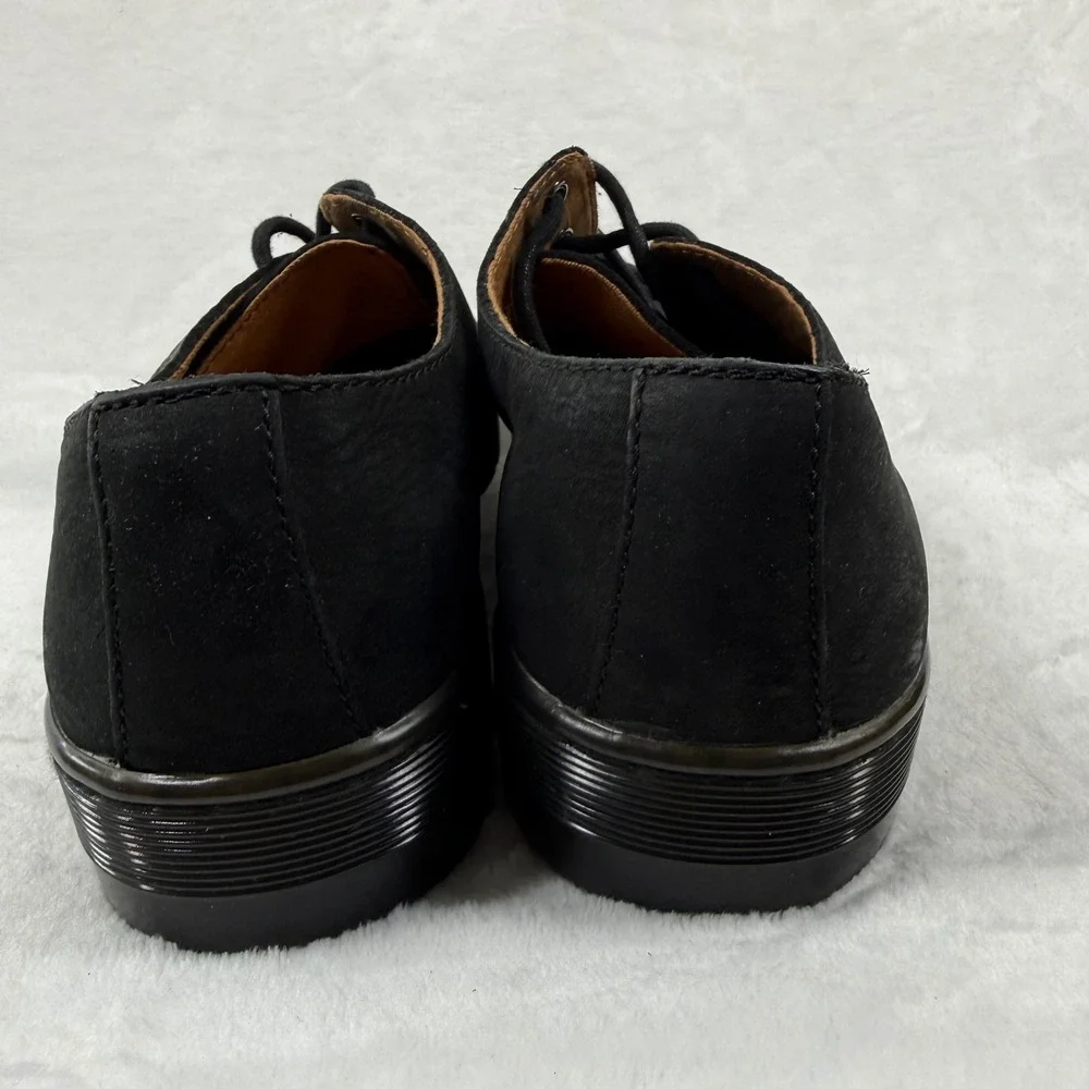 Dr. Martens Will Desert Shoe Mens Black‎ Textured Leather Lace Up Oxfords READ